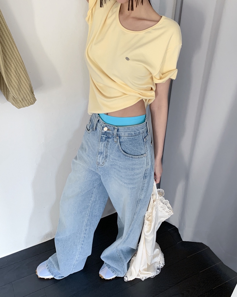 LIVE AID-P韓國直郵女裝新品時尚職業熱賣休閑真品26春夏T恤LIVE AID-PT恤