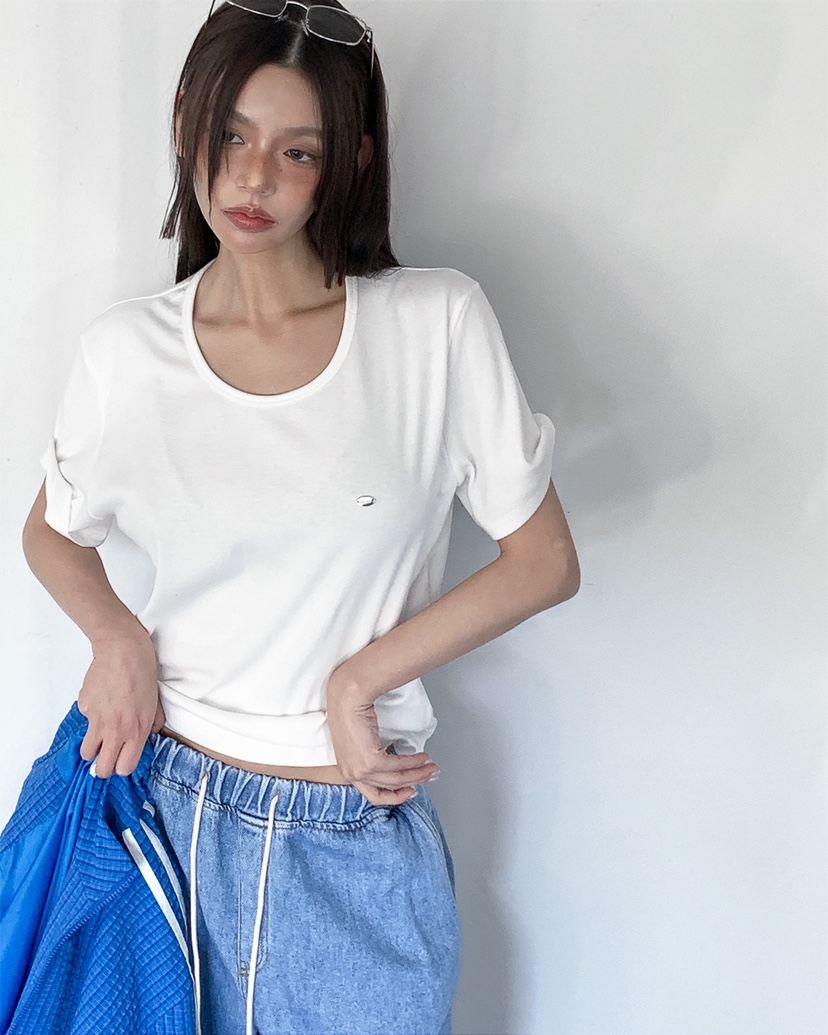 LIVE AID-P韓國直郵女裝新品時尚職業熱賣休閑真品26春夏T恤LIVE AID-PT恤