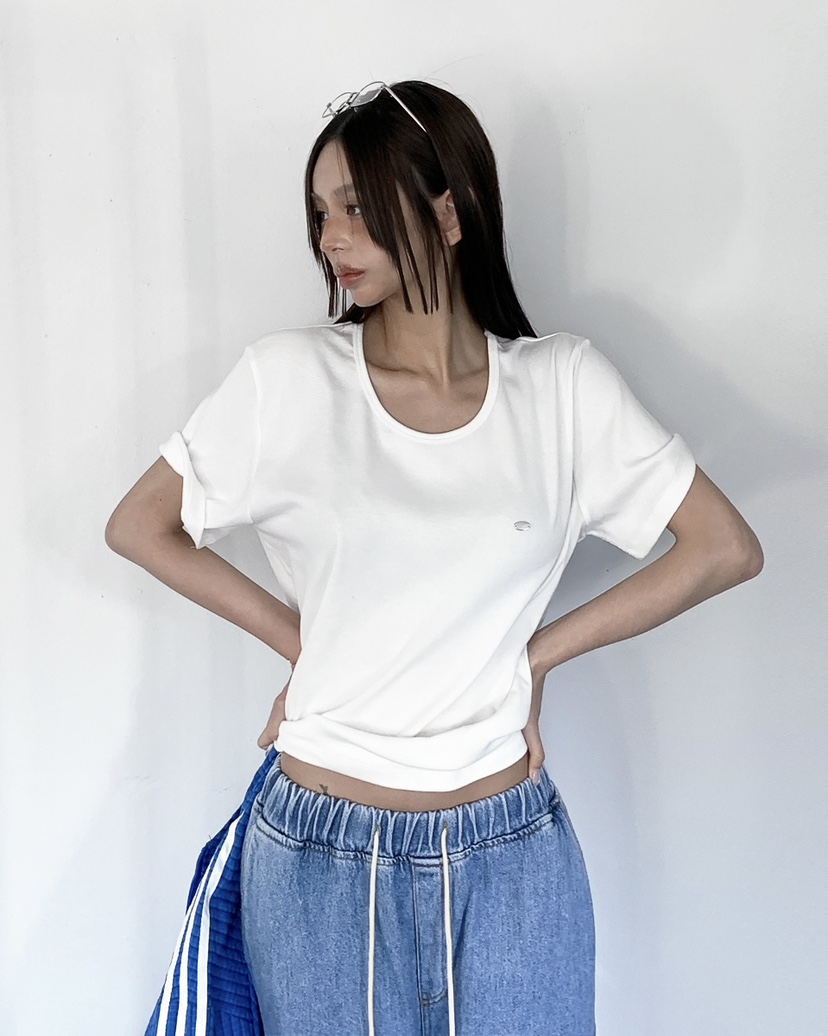 LIVE AID-P韓國直郵女裝新品時尚職業熱賣休閑真品26春夏T恤LIVE AID-PT恤