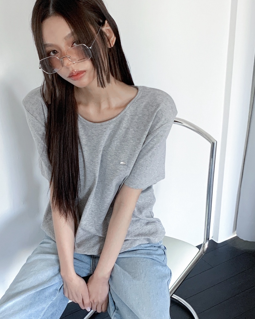 LIVE AID-P韓國直郵女裝新品時尚職業熱賣休閑真品26春夏T恤LIVE AID-PT恤