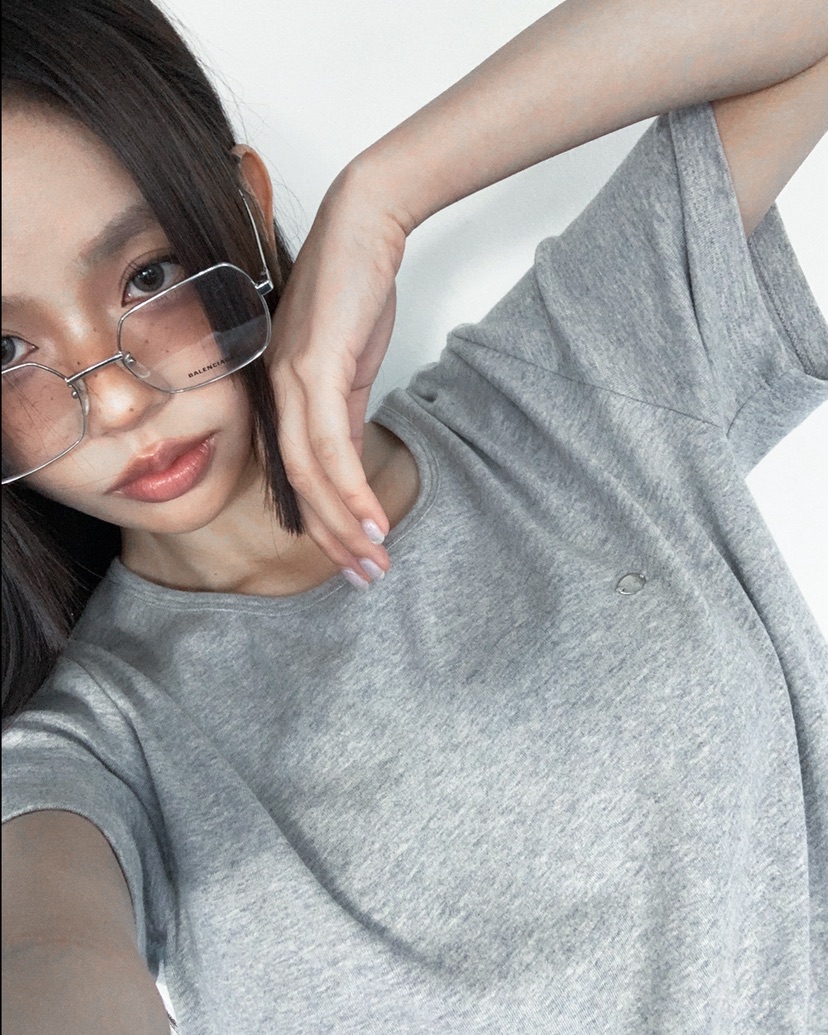 LIVE AID-P韓國直郵女裝新品時尚職業熱賣休閑真品26春夏T恤LIVE AID-PT恤