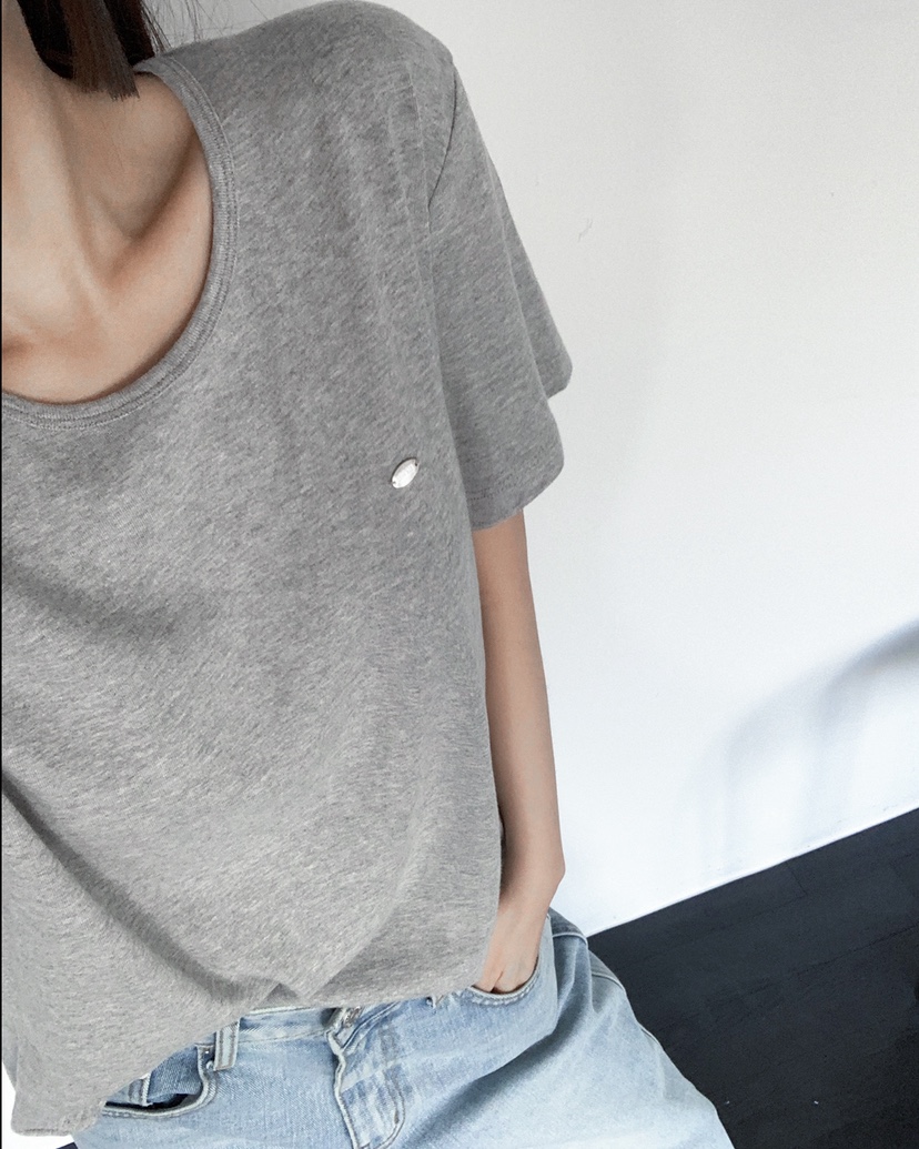 LIVE AID-P韓國直郵女裝新品時尚職業熱賣休閑真品26春夏T恤LIVE AID-PT恤