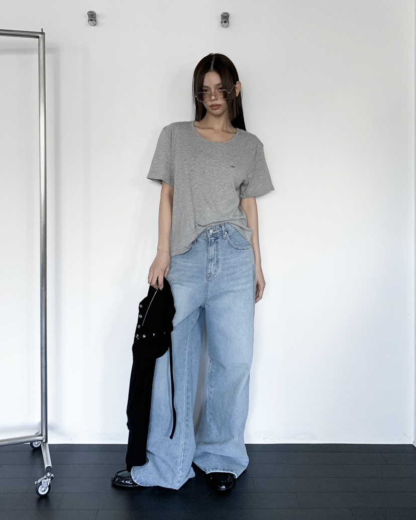 LIVE AID-P韓國直郵女裝新品時尚職業熱賣休閑真品26春夏T恤LIVE AID-PT恤