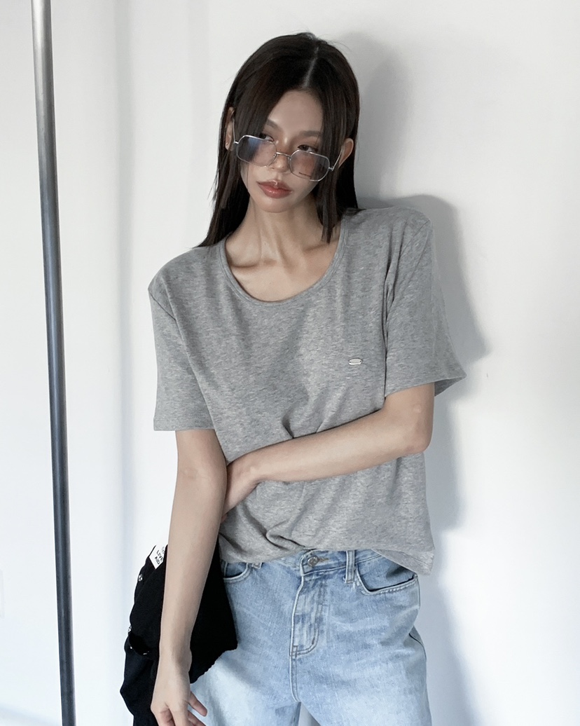 LIVE AID-P韓國直郵女裝新品時尚職業熱賣休閑真品26春夏T恤LIVE AID-PT恤