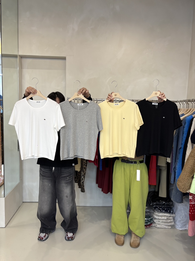 LIVE AID-P韓國直郵女裝新品時尚職業熱賣休閑真品26春夏T恤LIVE AID-PT恤