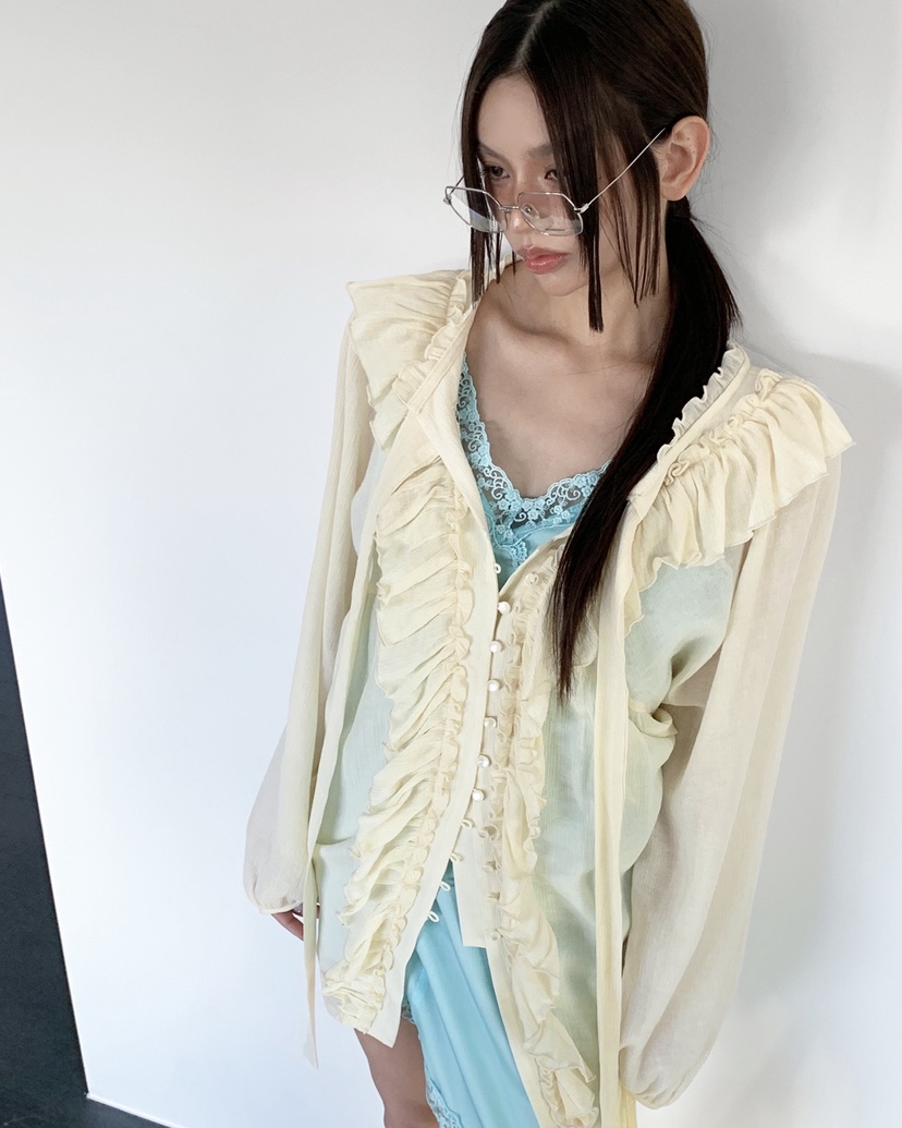 LIVE AID-P東大門直郵女裝新款休閑時尚26春夏襯衫蕾絲衫LIVE AID-P襯衫/蕾絲衫