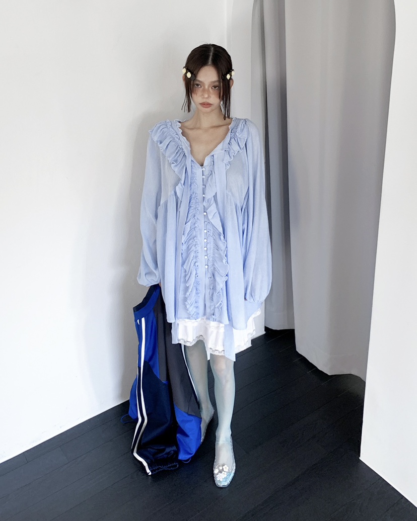 LIVE AID-P東大門直郵女裝新款休閑時尚26春夏襯衫蕾絲衫LIVE AID-P襯衫/蕾絲衫