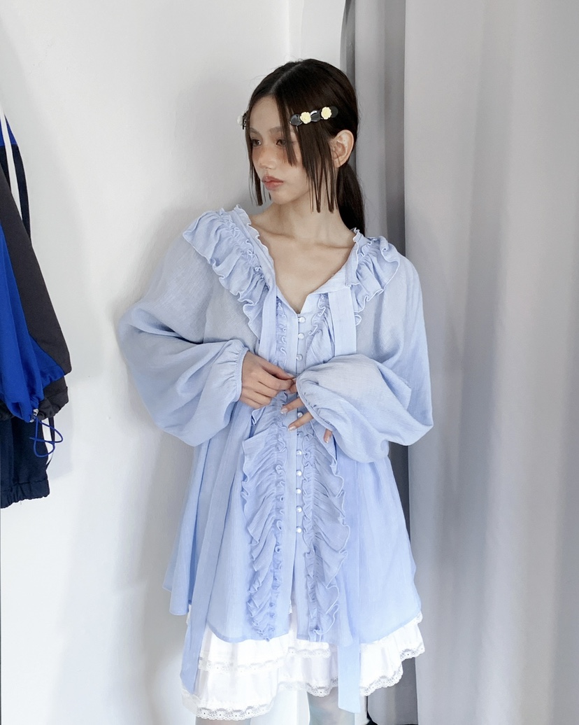 LIVE AID-P東大門直郵女裝新款休閑時尚26春夏襯衫蕾絲衫LIVE AID-P襯衫/蕾絲衫