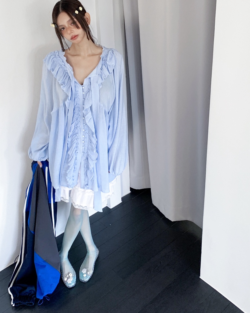 LIVE AID-P東大門直郵女裝新款休閑時尚26春夏襯衫蕾絲衫LIVE AID-P襯衫/蕾絲衫