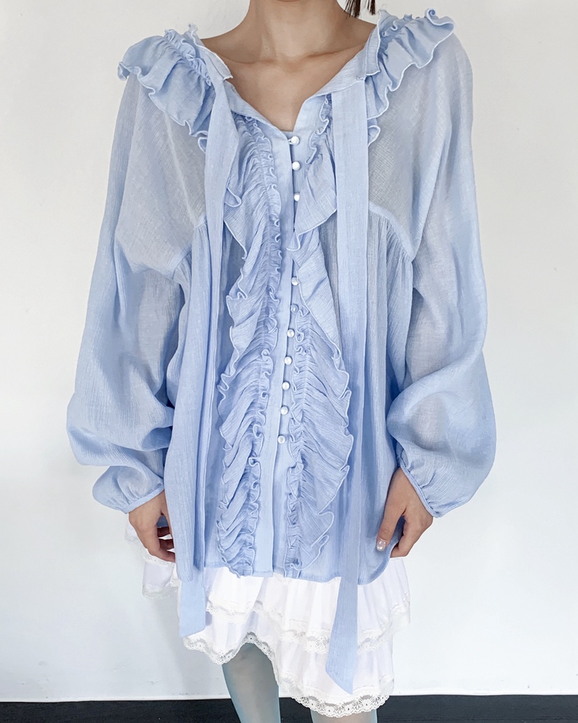 LIVE AID-P東大門直郵女裝新款休閑時尚26春夏襯衫蕾絲衫LIVE AID-P襯衫/蕾絲衫