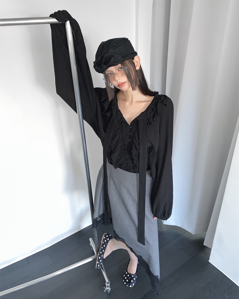 LIVE AID-P東大門直郵女裝新款休閑時尚26春夏襯衫蕾絲衫LIVE AID-P襯衫/蕾絲衫