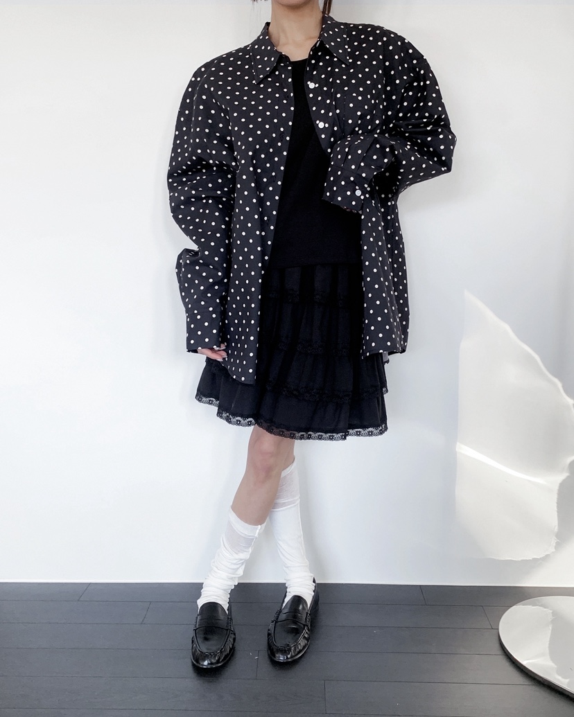 LIVE AID-P韓國直郵女裝新款26春夏真品襯衫蕾絲衫圓領LIVE AID-P襯衫/蕾絲衫