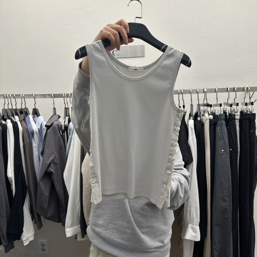 MOANA東大門代購女裝新品職業時尚熱賣休閑人氣真品吊帶背心MOANA吊帶/背心圖色2