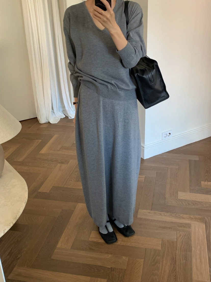 A Flan韓國直郵女裝新款時尚熱賣26春夏人氣推薦真品長裙AFN/FLAN EDITION長裙