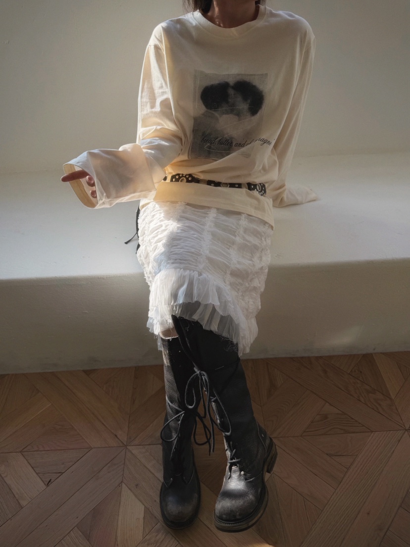 AWESOMESAUCE韓國直郵女裝新品26春夏真品時尚半身裙中短裙AWESOME SAUCE半身裙/中短裙