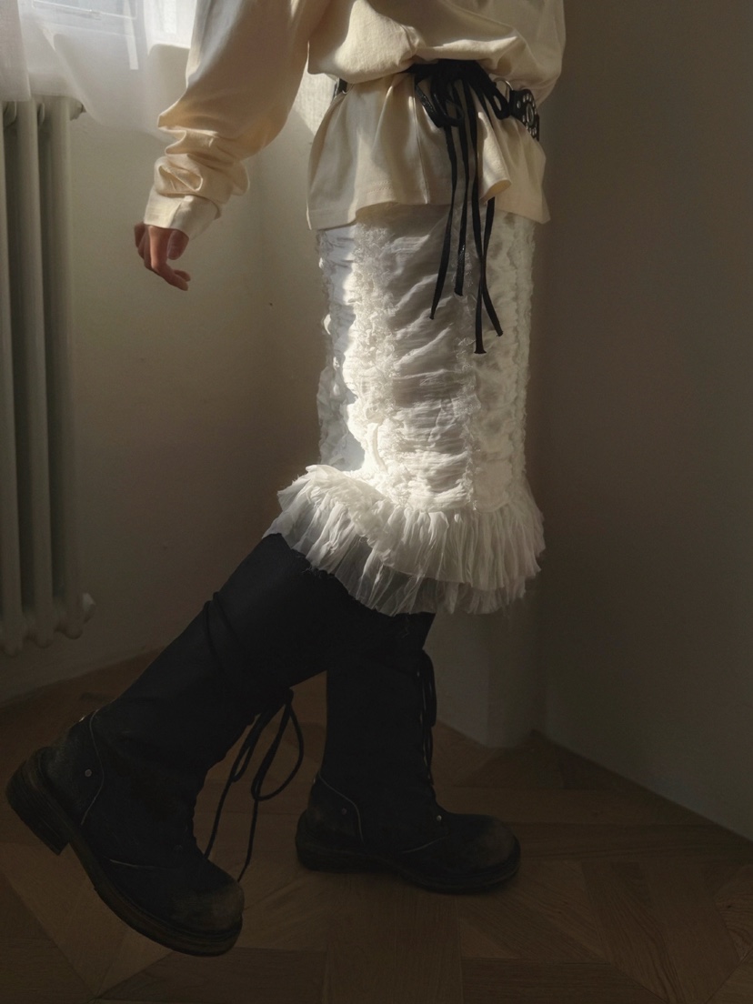 AWESOMESAUCE韓國直郵女裝新品26春夏真品時尚半身裙中短裙AWESOME SAUCE半身裙/中短裙