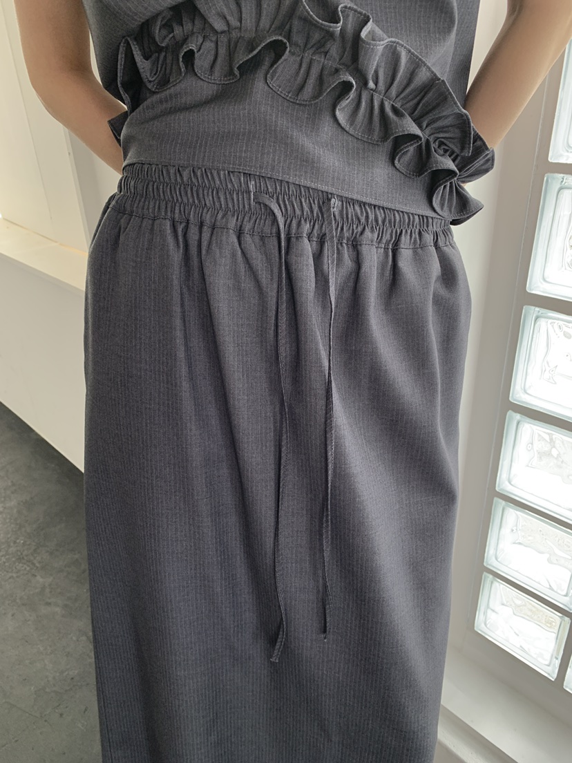 OURS東大門實拍女裝新品休閑人氣推薦時尚26春夏職業長裙OURS長裙