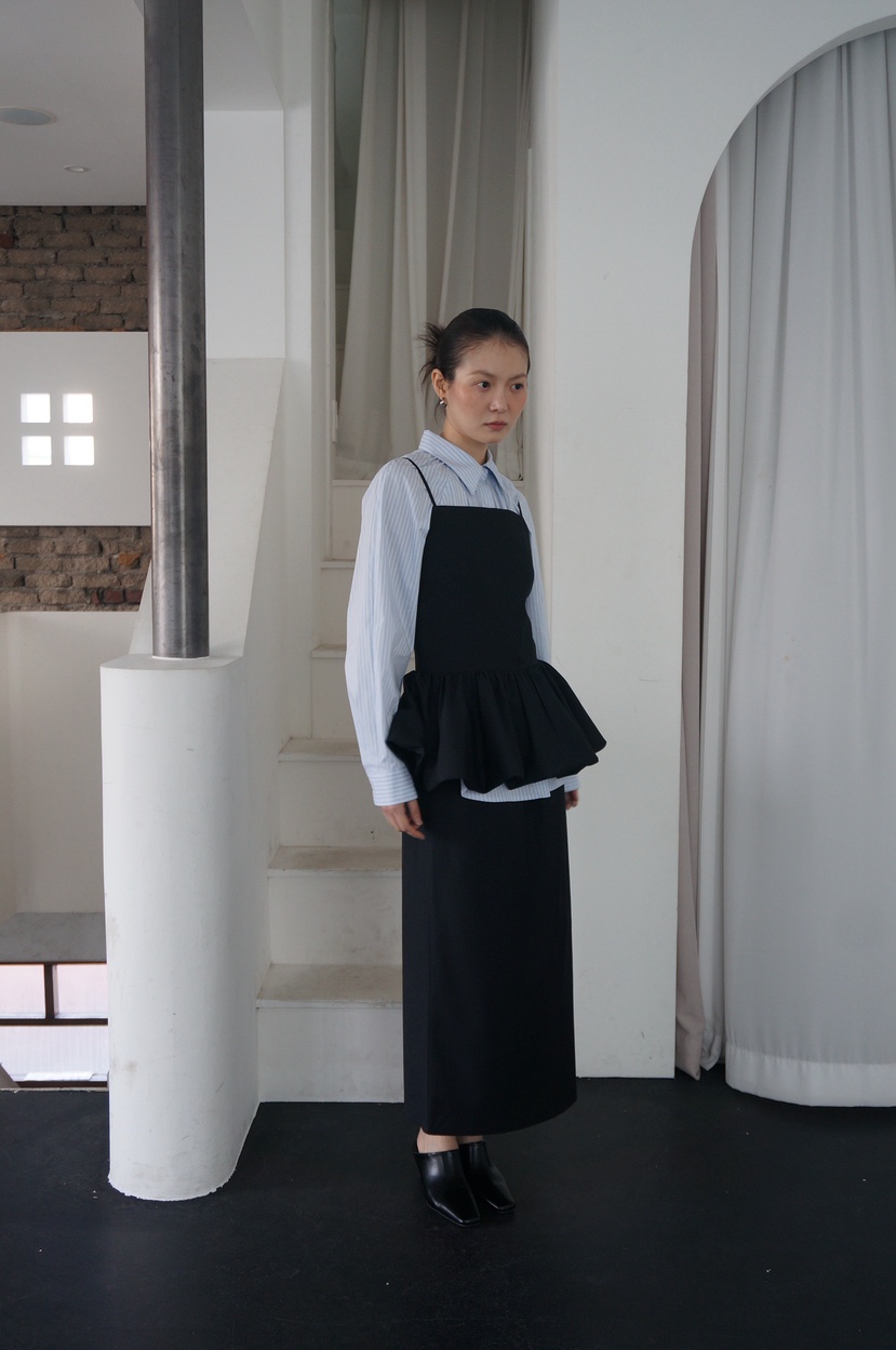 OURS東大門實拍女裝新品休閑人氣推薦時尚26春夏職業長裙OURS長裙