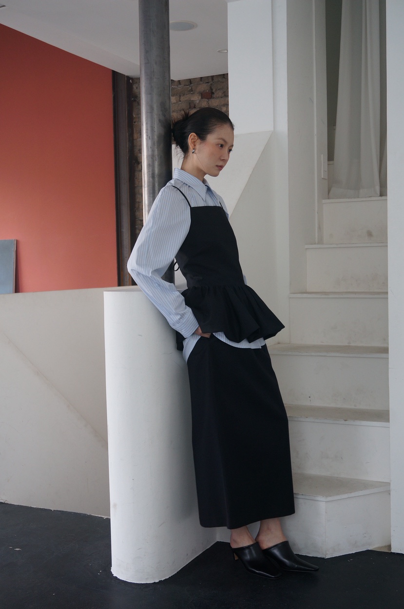 OURS東大門實拍女裝新品休閑人氣推薦時尚26春夏職業長裙OURS長裙