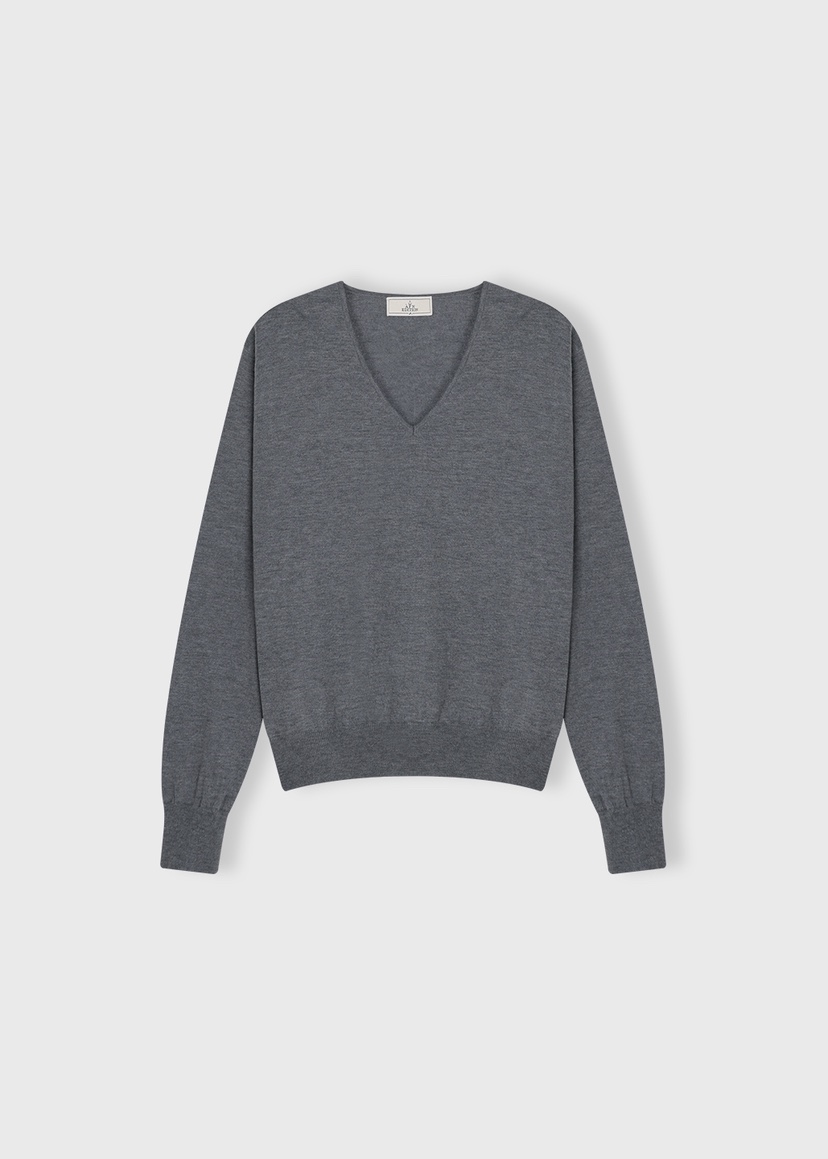 A Flan東大門直郵女裝新品職業26春夏熱賣時尚針織衫V領AFN/FLAN EDITION針織衫圖色1