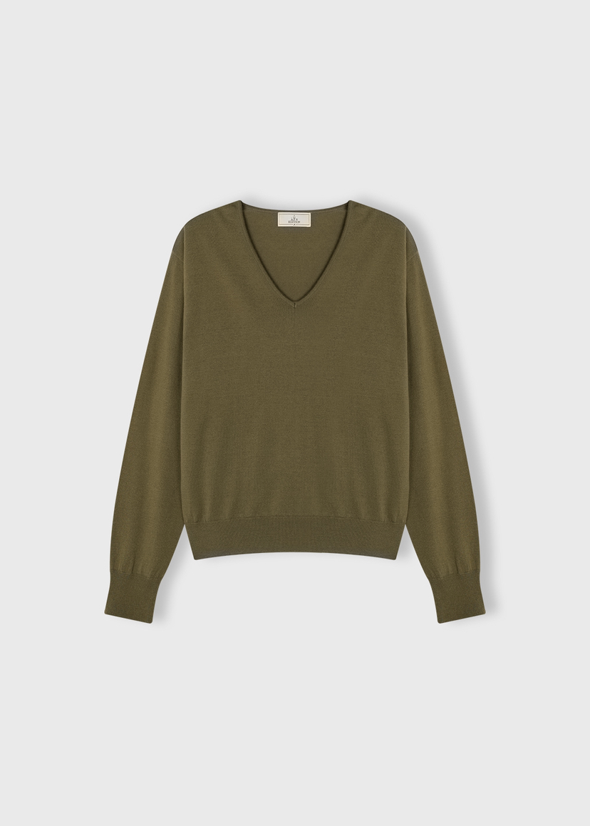 A Flan東大門直郵女裝新品職業26春夏熱賣時尚針織衫V領AFN/FLAN EDITION針織衫圖色2