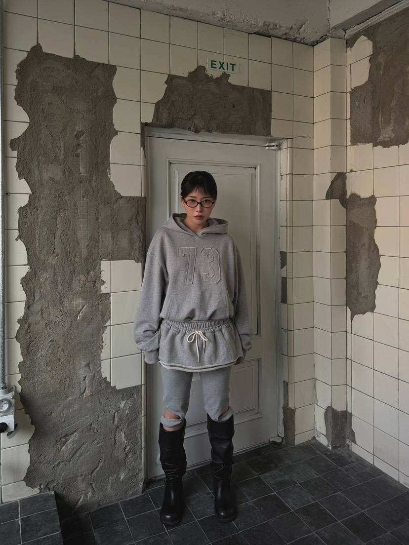 AWESOMESAUCE韓國直郵女士新款26春夏推薦熱賣連衣裙兜帽AWESOME SAUCE連衣裙