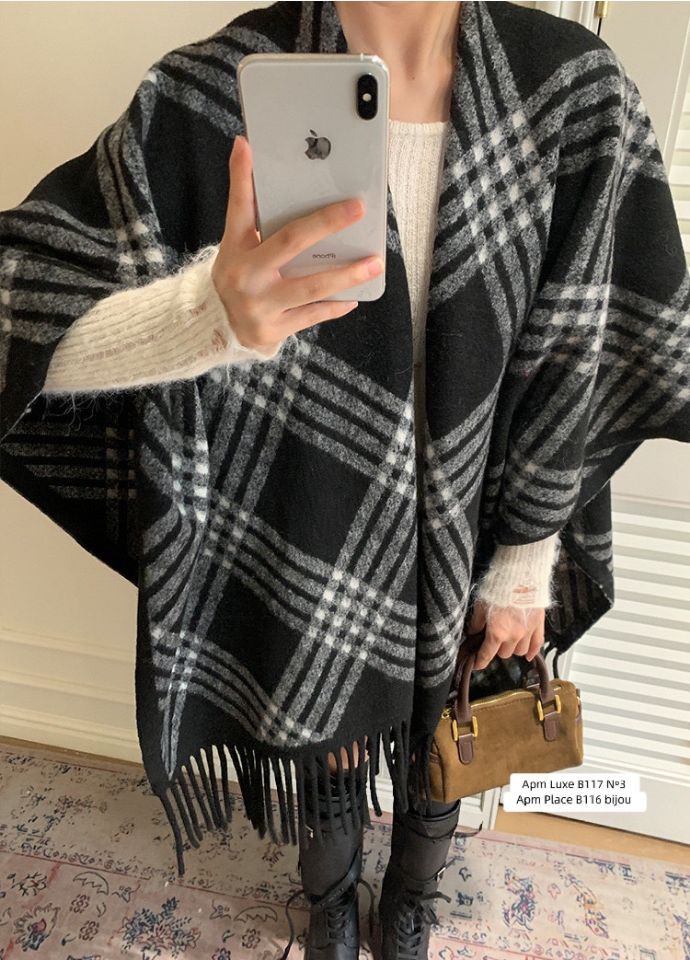 N3韓國直郵女士新品真品26春夏休閑職業推薦圍巾披肩披肩N3圍巾/披肩