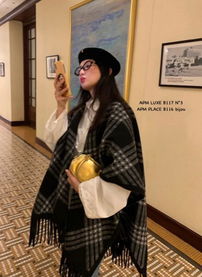 N3韓國直郵女士新品真品26春夏休閑職業推薦圍巾披肩披肩N3圍巾/披肩