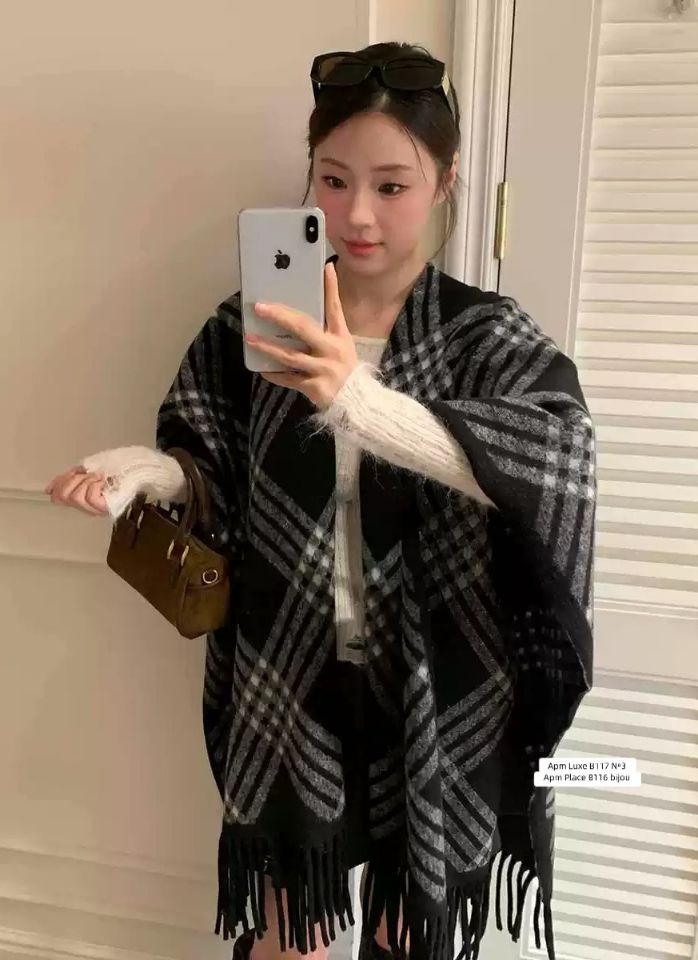 N3韓國直郵女士新品真品26春夏休閑職業推薦圍巾披肩披肩N3圍巾/披肩