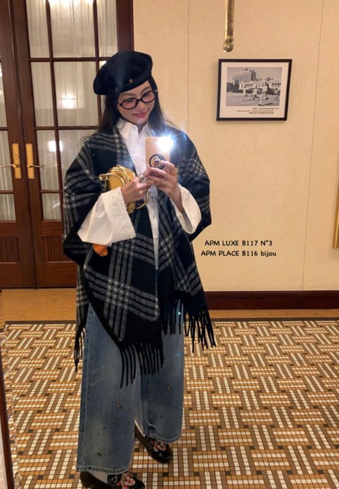 N3韓國直郵女士新品真品26春夏休閑職業推薦圍巾披肩披肩N3圍巾/披肩