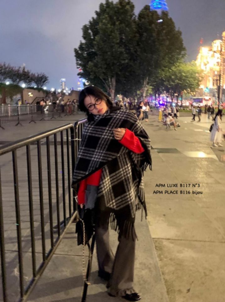 N3韓國直郵女士新品真品26春夏休閑職業推薦圍巾披肩披肩N3圍巾/披肩