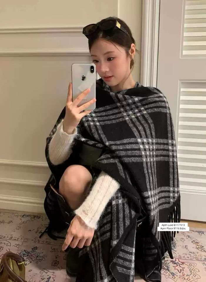 N3韓國直郵女士新品真品26春夏休閑職業推薦圍巾披肩披肩N3圍巾/披肩