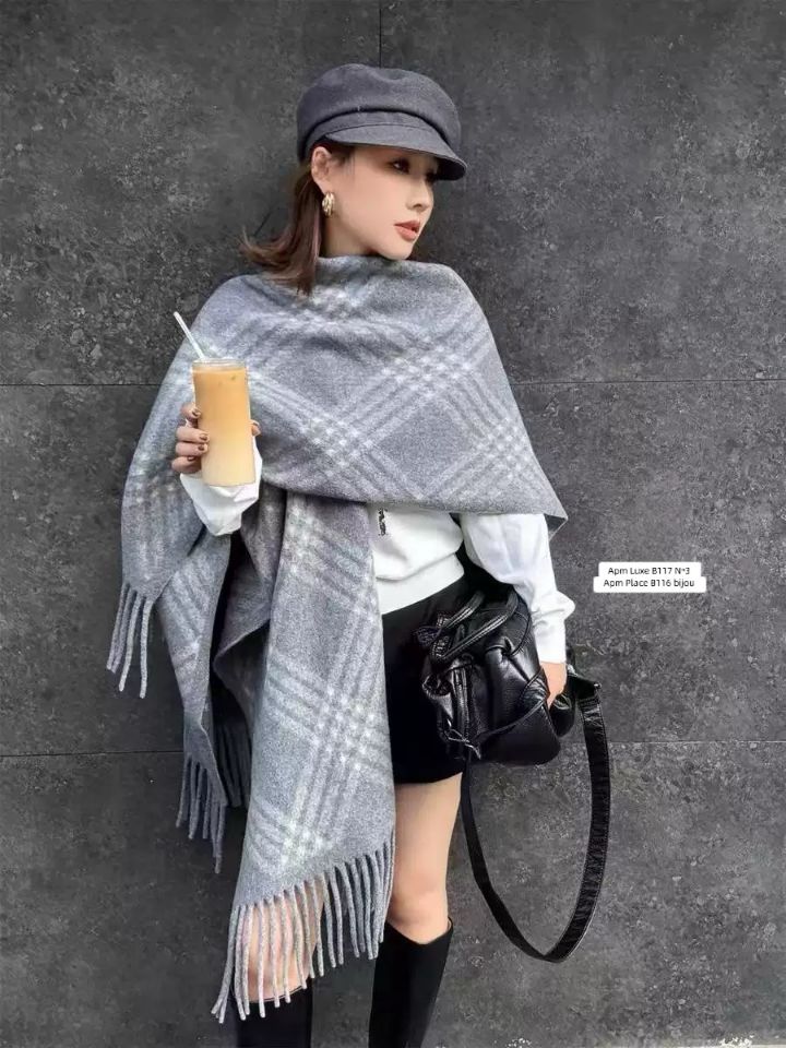 N3韓國直郵女士新品真品26春夏休閑職業推薦圍巾披肩披肩N3圍巾/披肩