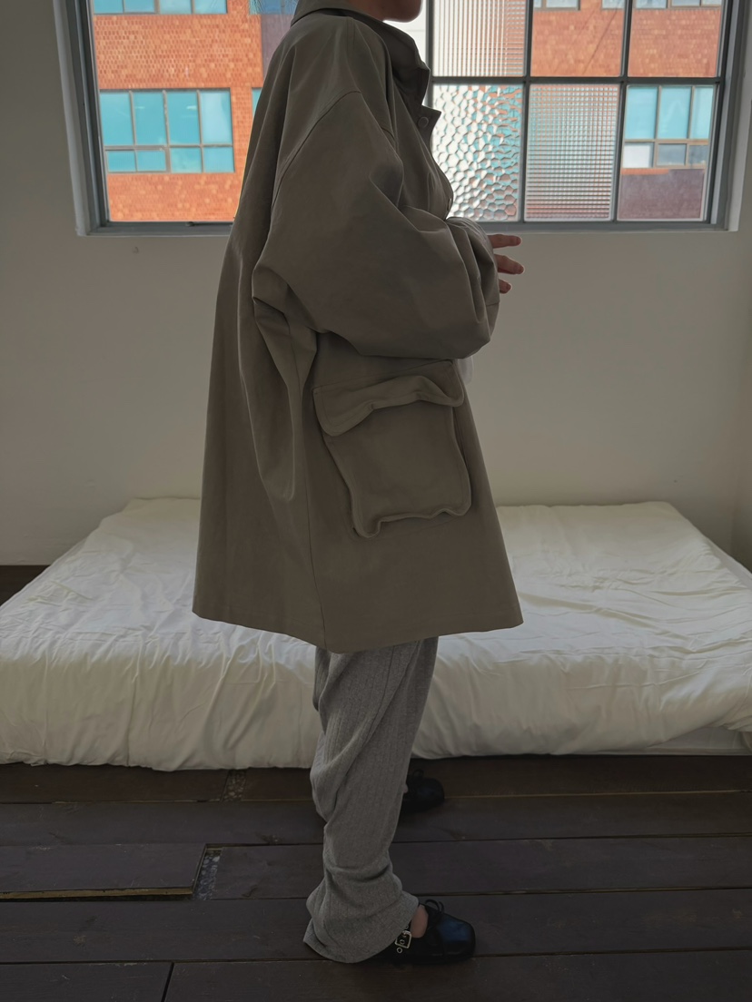 AWESOMESAUCE韓國直郵女裝新品真品時尚推薦職業長款風衣AWESOME SAUCE長款風衣