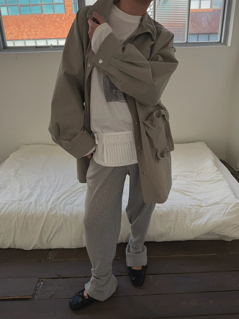 AWESOMESAUCE韓國直郵女裝新品真品時尚推薦職業長款風衣AWESOME SAUCE長款風衣