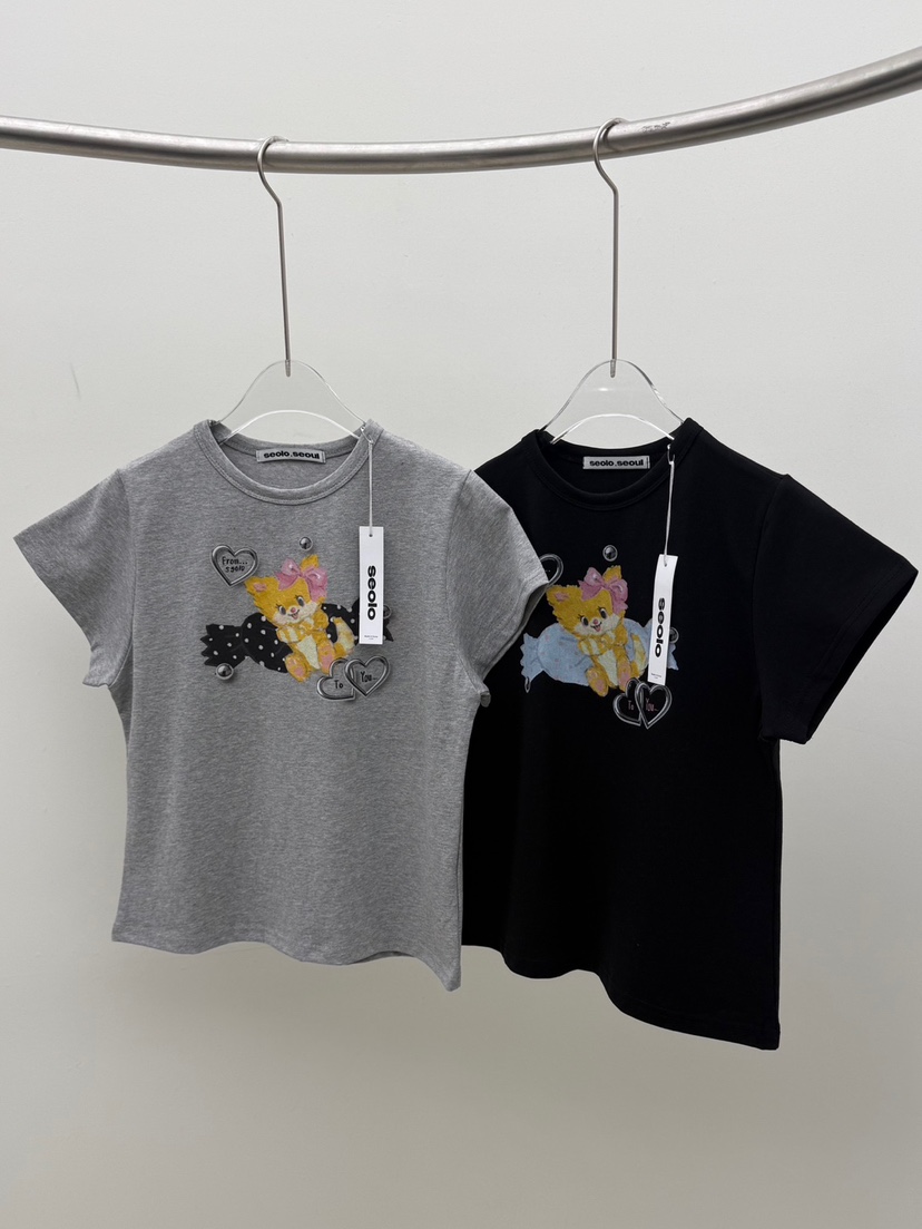 SEOLO東大門實拍女裝新品時尚休閑真品職業26春夏熱賣T恤Seolo seoulT恤