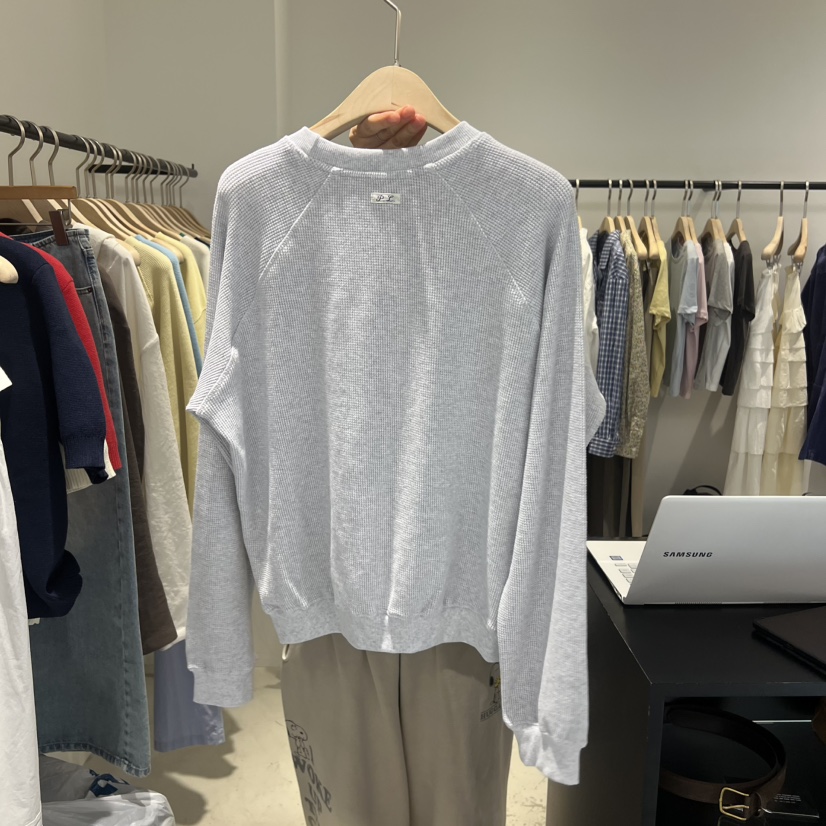 PLATE韓國直郵女士新款熱賣時尚真品人氣休閑26春夏職業衛衣PLATE衛衣