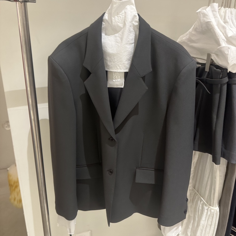 LOVE YOU SO MUCH/MORE THAN YESTERDAY東大門實拍女裝新品職業夾克含腰繩LYSM/MORE THAN YESTERDAY夾克圖色2