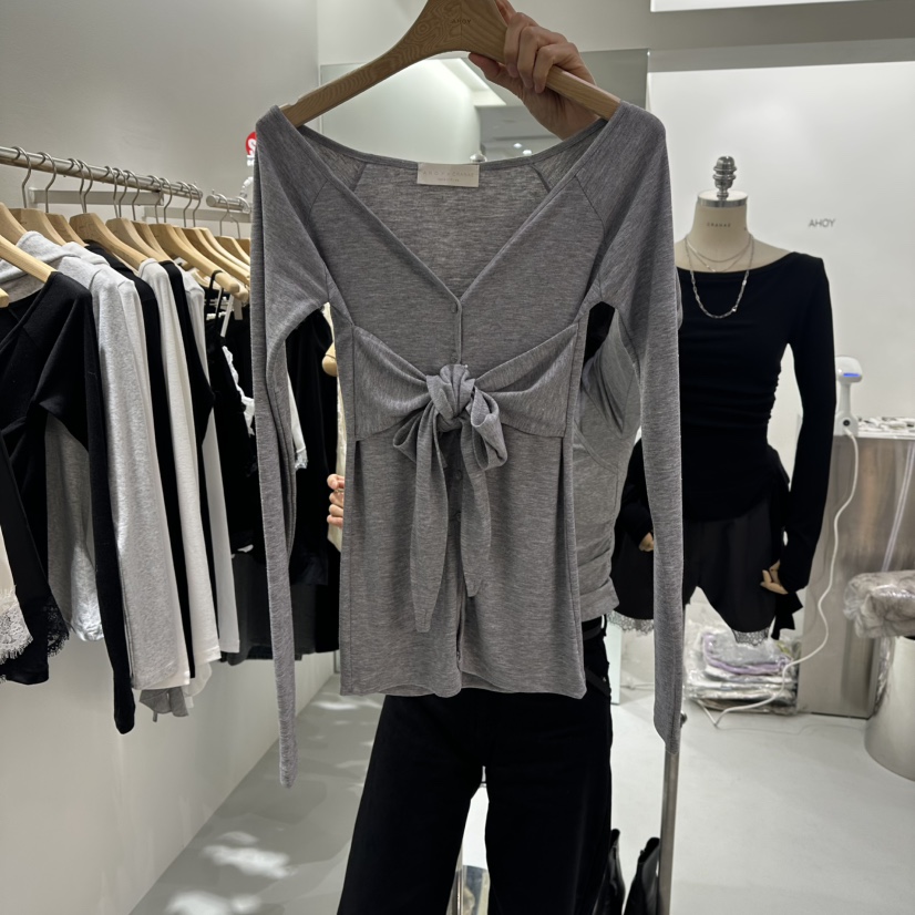 AHOY東大門代購女裝新款熱賣職業人氣推薦休閑真品長袖T恤AHOY長袖T恤圖色1