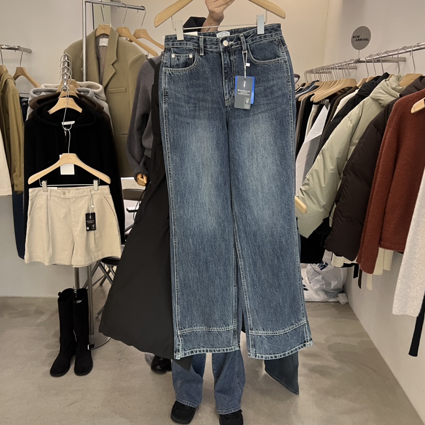 PHILO東大門代購女裝新款人氣時尚推薦職業休閑牛仔褲開衩PHILO牛仔褲圖色2