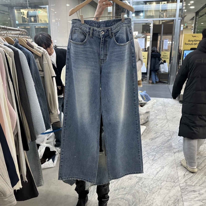 FOUNDATION東大門直郵女裝新品26春夏職業休閑推薦牛仔褲FOUNDATION牛仔褲圖色1