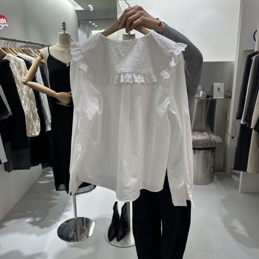 AHOY東大門實拍女士新款人氣職業推薦休閑時尚襯衫蕾絲衫AHOY襯衫/蕾絲衫