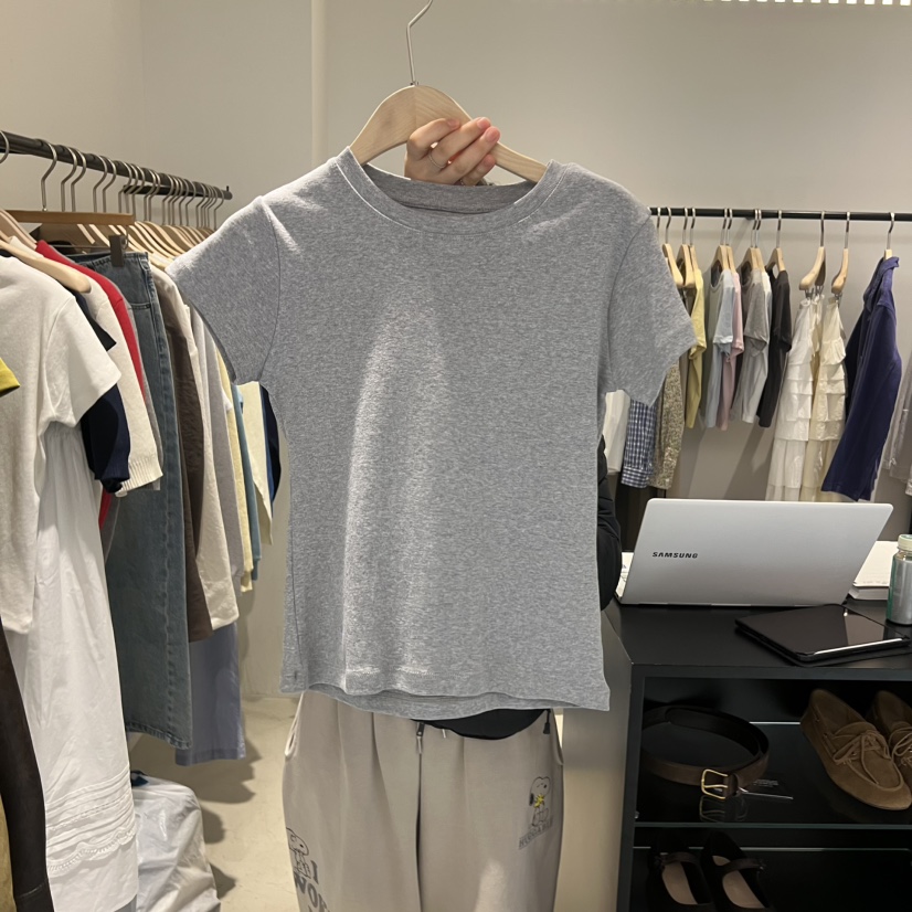 PLATE韓國直郵女士新款熱賣時尚26春夏職業休閑人氣真品T恤PLATET恤圖色2