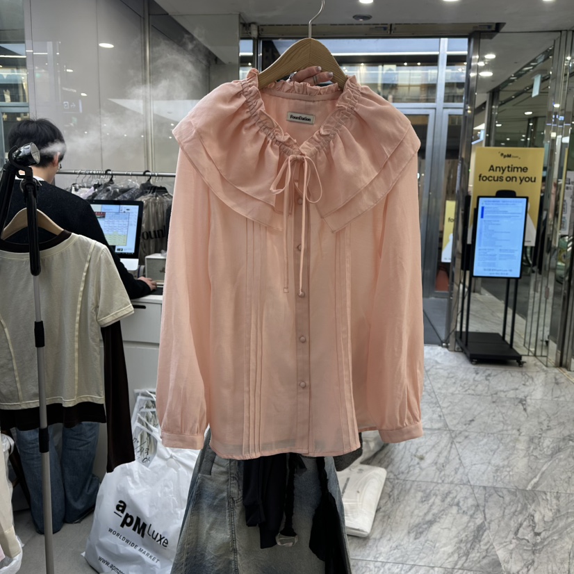 FOUNDATION東大門實拍女士新品人氣職業真品26春夏襯衫蕾絲衫FOUNDATION襯衫/蕾絲衫圖色3