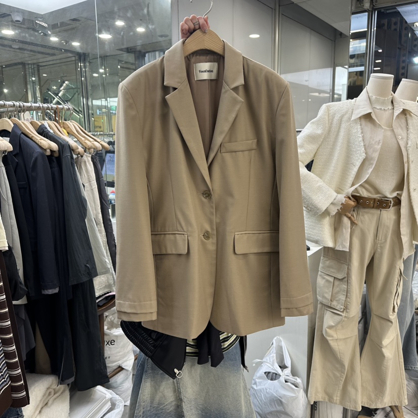 FOUNDATION東大門直郵女士新款人氣休閑26春夏職業熱賣夾克FOUNDATION夾克圖色1