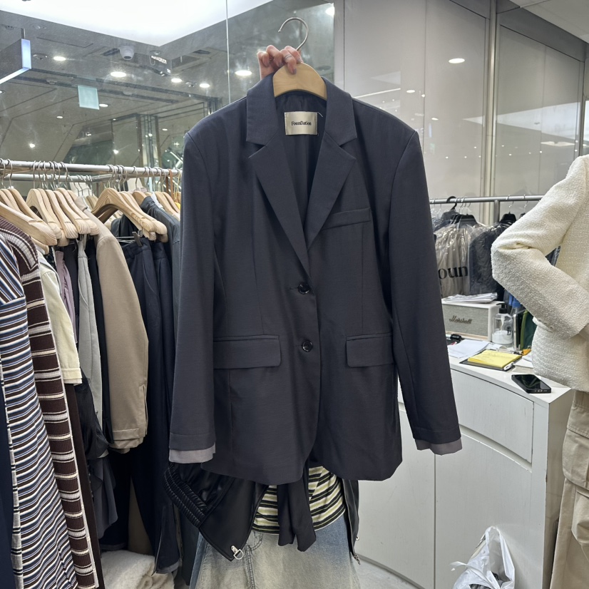 FOUNDATION東大門直郵女士新款人氣休閑26春夏職業熱賣夾克FOUNDATION夾克圖色2