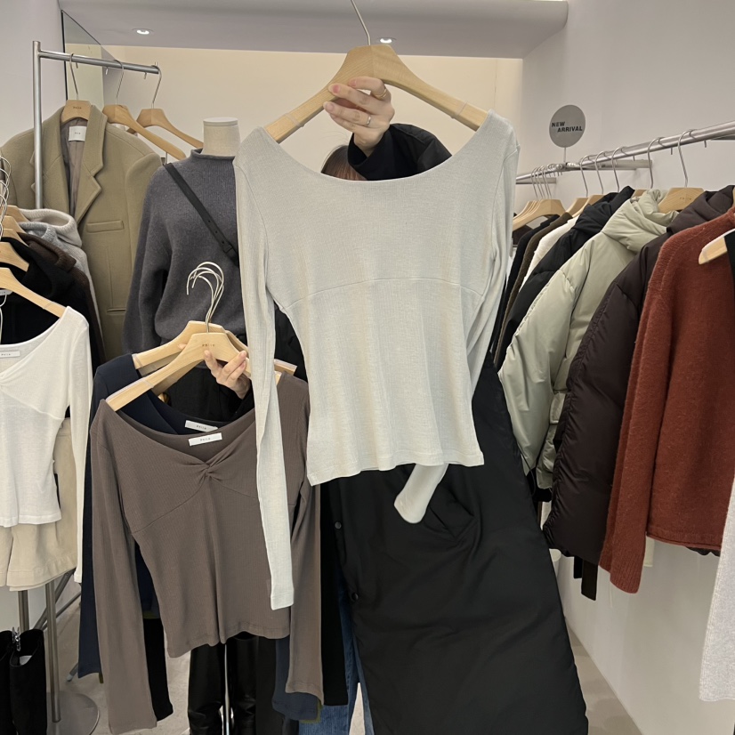 PHILO韓國直郵女士新品真品時尚推薦熱賣職業26春夏長袖T恤PHILO長袖T恤