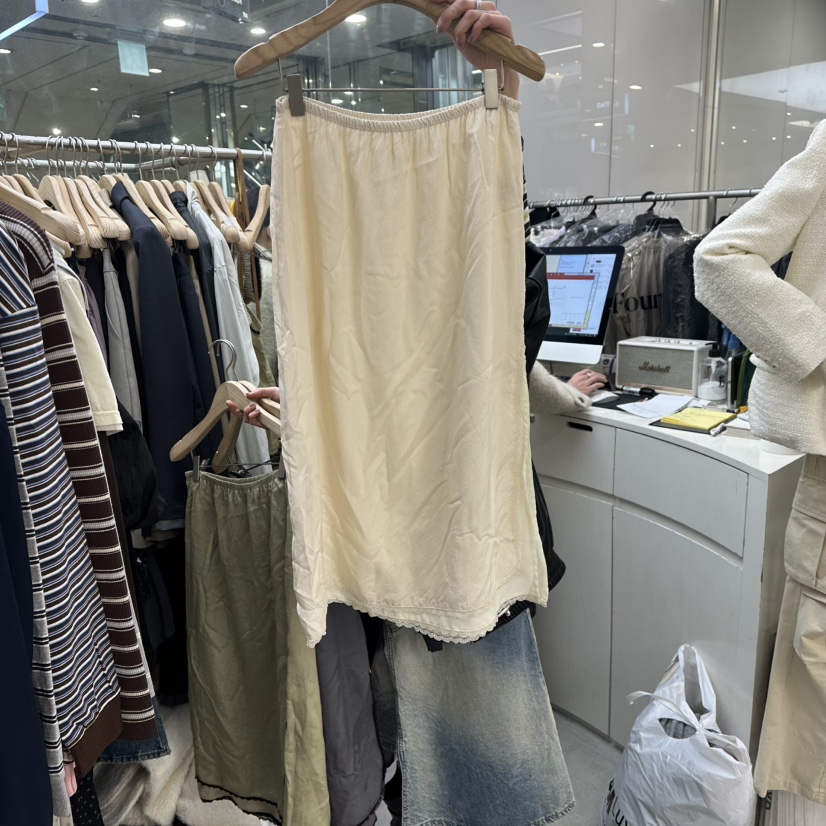 FOUNDATION東大門代購女士新品人氣26春夏熱賣職業真品長裙FOUNDATION長裙圖色1