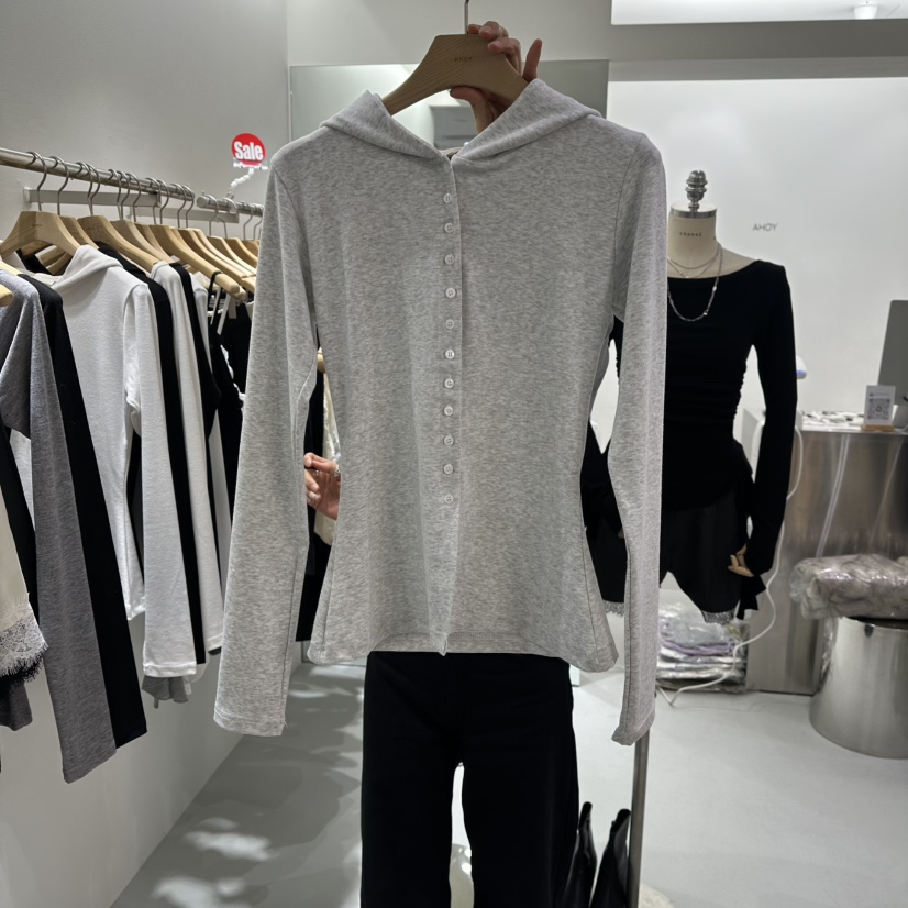 AHOY韓國代購女士新品熱賣休閑職業人氣推薦真品26春夏長袖T恤AHOY長袖T恤圖色2