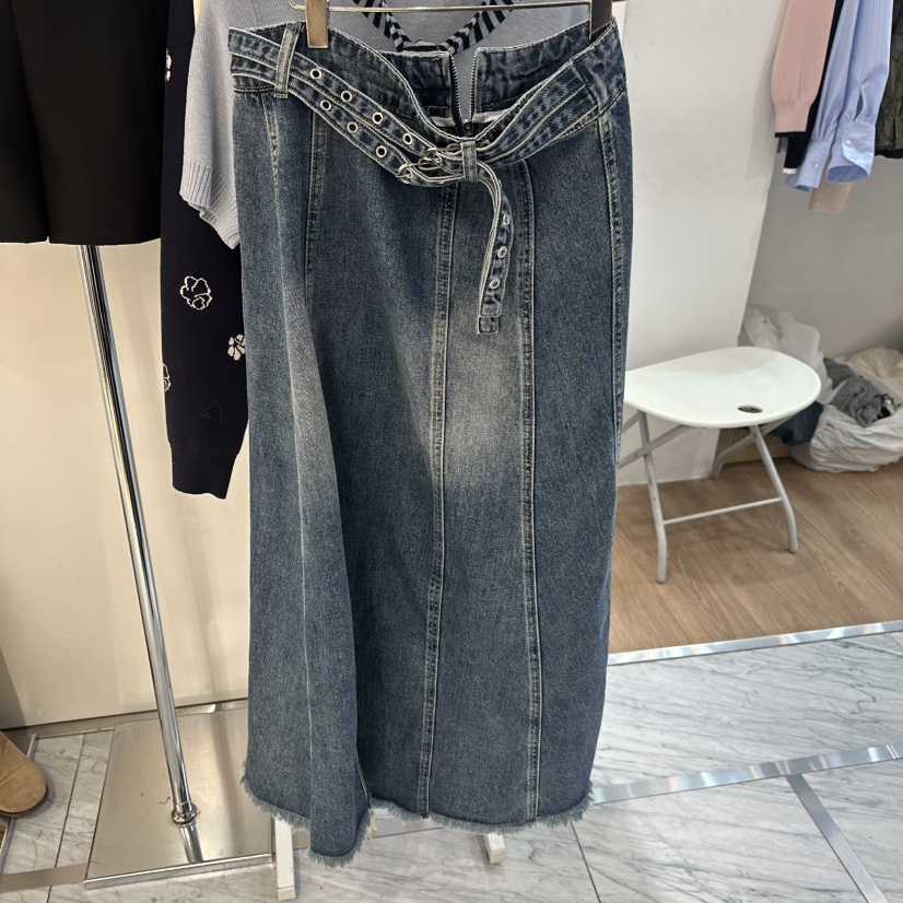 ABLESTUDIO東大門直郵女士新款人氣推薦休閑26春夏長裙含腰帶ABLESTUDIO長裙圖色1